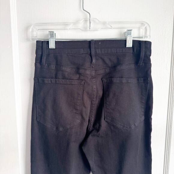 FRAME Ali High Rise Ankle Skinny Jeans Noir Black Classic Stretch Size 27 - Picture 9 of 12